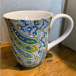 Liberty of London for Target Blue and Green Paisley Mosaic Stoneware Mug